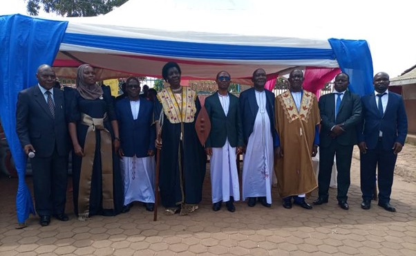 Hon. Nakiyingi Jane Bakalikwira crowned with her council members, commemorated in a joint photo with Hon. Joseph Kawuki. Hon. Nakiyingi Jane Bakalikwira crowned with her council members, commemorated in a joint photo with Hon. Joseph Kawuki.