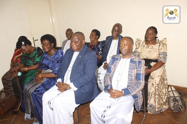 Chief Mugema ( first on the right) followed by Ssabaganzi his wife and his relatives Chief Mugema ( first on the right) followed by Ssabaganzi his wife and his relatives