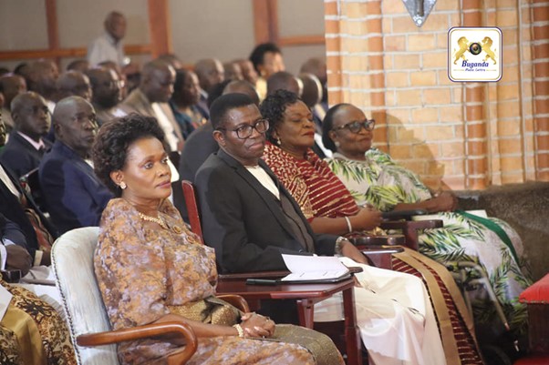 From the left is Queen Sylvia Nagginda, Katikkiro Mayiga, and his wife were in Rubaga Cathedral Image