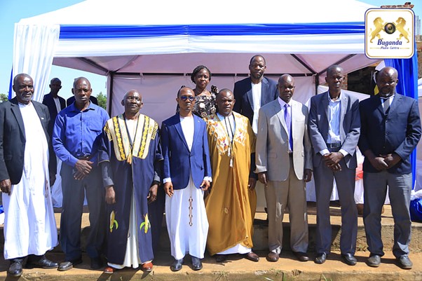Minister Hon. Joseph Kawuuki was posing for a group photo with the new Kabaka representative and his team Minister Hon. Joseph Kawuuki was posing for a group photo with the new Kabaka representative and his team