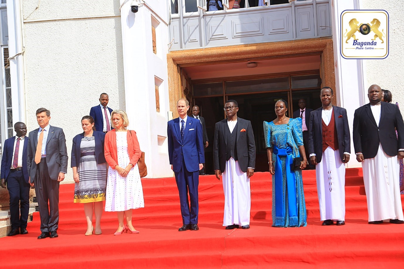 Prince Edward and his team were welcomed by the Katikkiro, Princes Agnes Nabaloga and the Buganda Princes Wassajja and Junju. Prince Edward and his team were welcomed by the Katikkiro, Princes Agnes Nabaloga and the Buganda Princes Wassajja and Junju.
