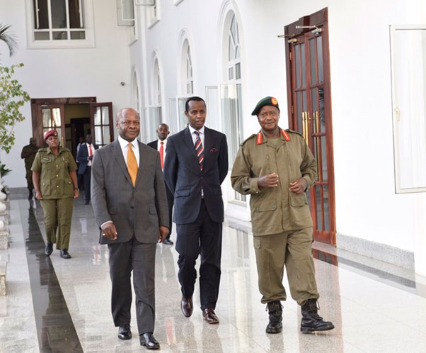 When Kabaka and his brother Prince David Kintu Wasajja visited President Museveni at Entebbe State House in 2017 Image