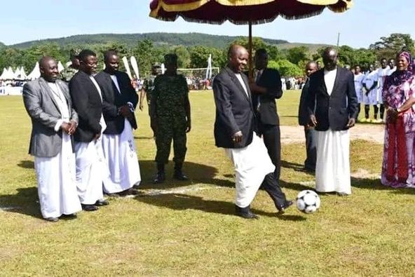 In the photo above the King kicked off the ball to mark the launch of the tournaments several years ago Image