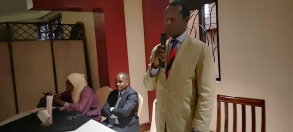 Prince David Kintu Wassaja while addressing the delegation Image