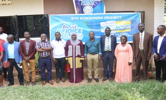 Hon. Robert Serwanga visiting Rejoice Paint's head office in Kyaddondo Image