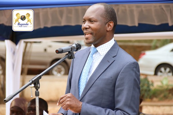 Minister Noah Kiyimba addressing a gathering from Masaka Image
