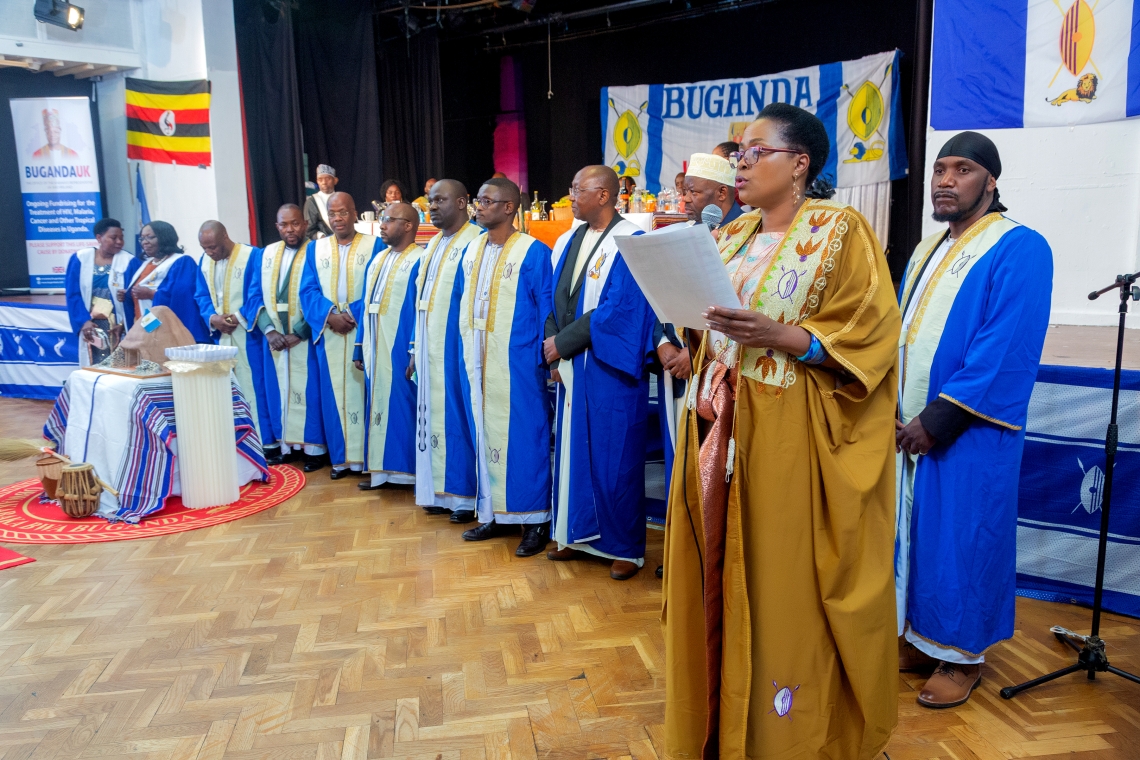 Omuk. Janet Nabatta Mukiibi addressing the audience during the ceremony she organised alongside her regional executive committee Omuk. Janet Nabatta Mukiibi addressing the audience during the ceremony she organised alongside her regional executive committee