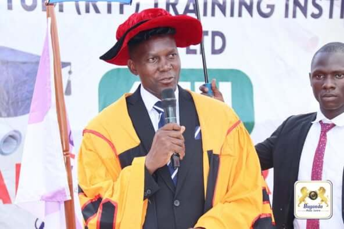 Hon. Noah Kiyimba speaks to graduating students at Quantum RTF Training Institute in Namusera Hon. Noah Kiyimba speaks to graduating students at Quantum RTF Training Institute in Namusera