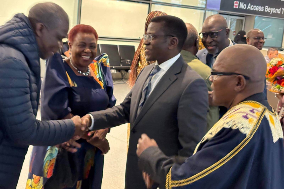 The Katikkiro being welcomed by Kabaka’s representatives from various counties and other officials who arrived earlier in Boston. The Katikkiro being welcomed by Kabaka’s representatives from various counties and other officials who arrived earlier in Boston.