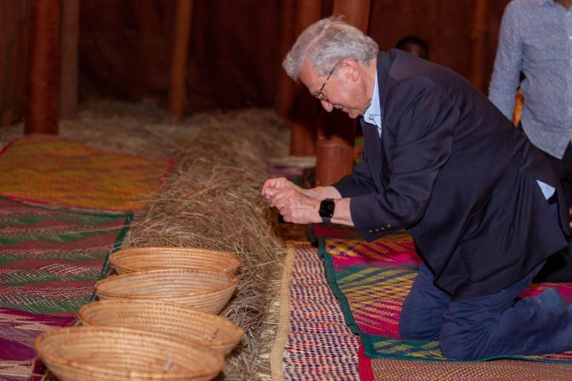 Sir Geoffrey Vos at the Kasubi Royal Tombs Sir Geoffrey Vos at the Kasubi Royal Tombs