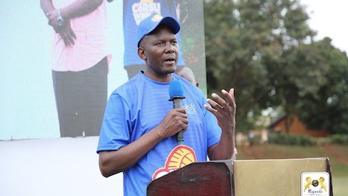 Hon. Noah Kiyimba delivering a message from the Kingdom.