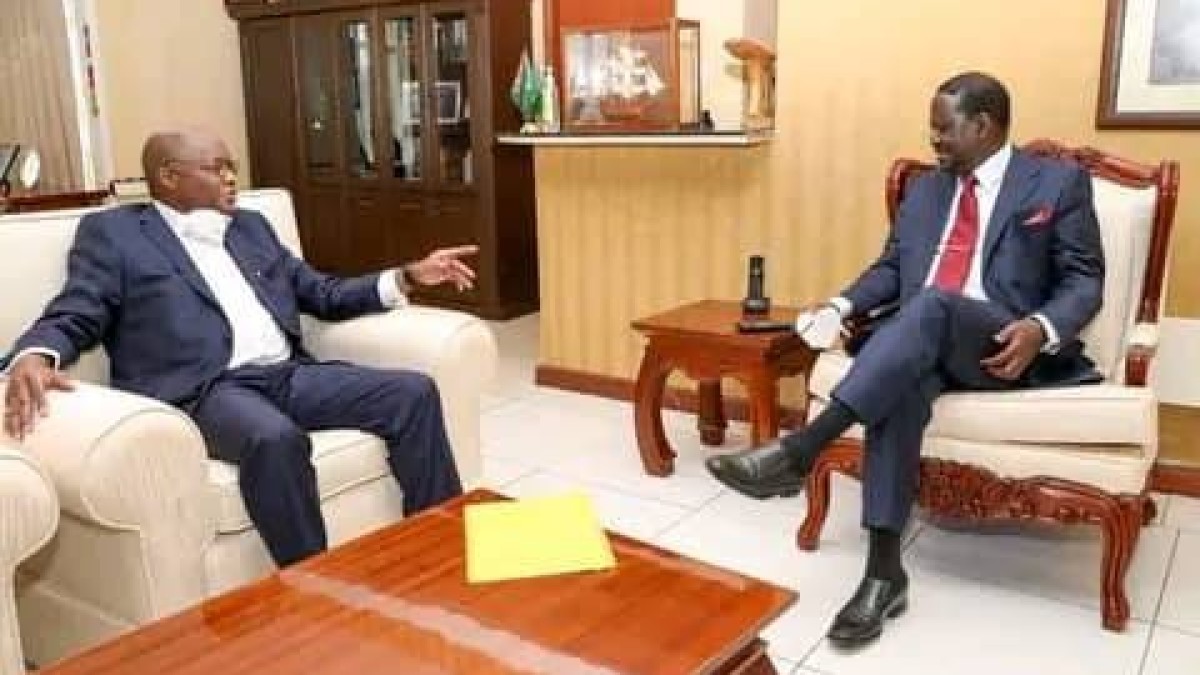 Here, His Majesty the Kabaka is seen meeting Raila Odinga in Kenya. Here, His Majesty the Kabaka is seen meeting Raila Odinga in Kenya.