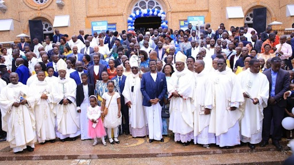 A group photo after Mass.  A group photo after Mass.