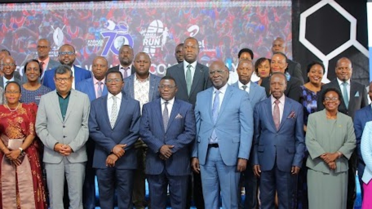 The Katikkiro together with Kingdom partners in a group photo The Katikkiro together with Kingdom partners in a group photo