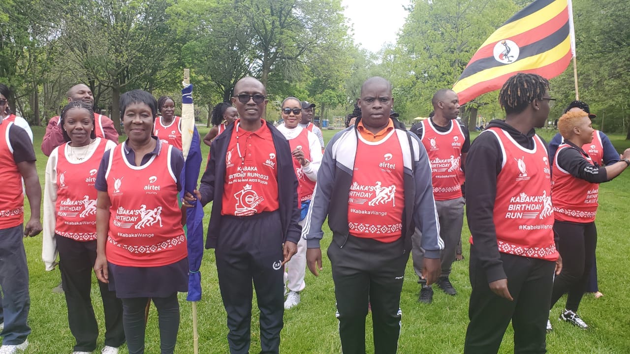 Hon. Joseph Kawuki starting the marathon Image