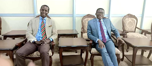 Katikkiro Peter Mayega and Prince David Wasajja. Image