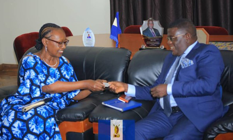 Hon. Prof. Twaha Kigongo Kaawaase with Hon. Alice Kaboyo Image