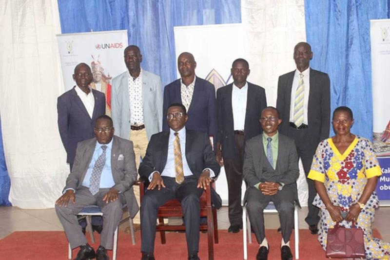 The Katikkiro with other chiefs Image