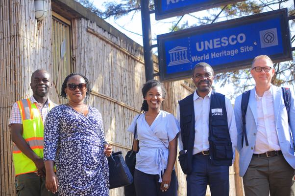 UNESCO Official Lazare Eloundou Assomo and his team Image