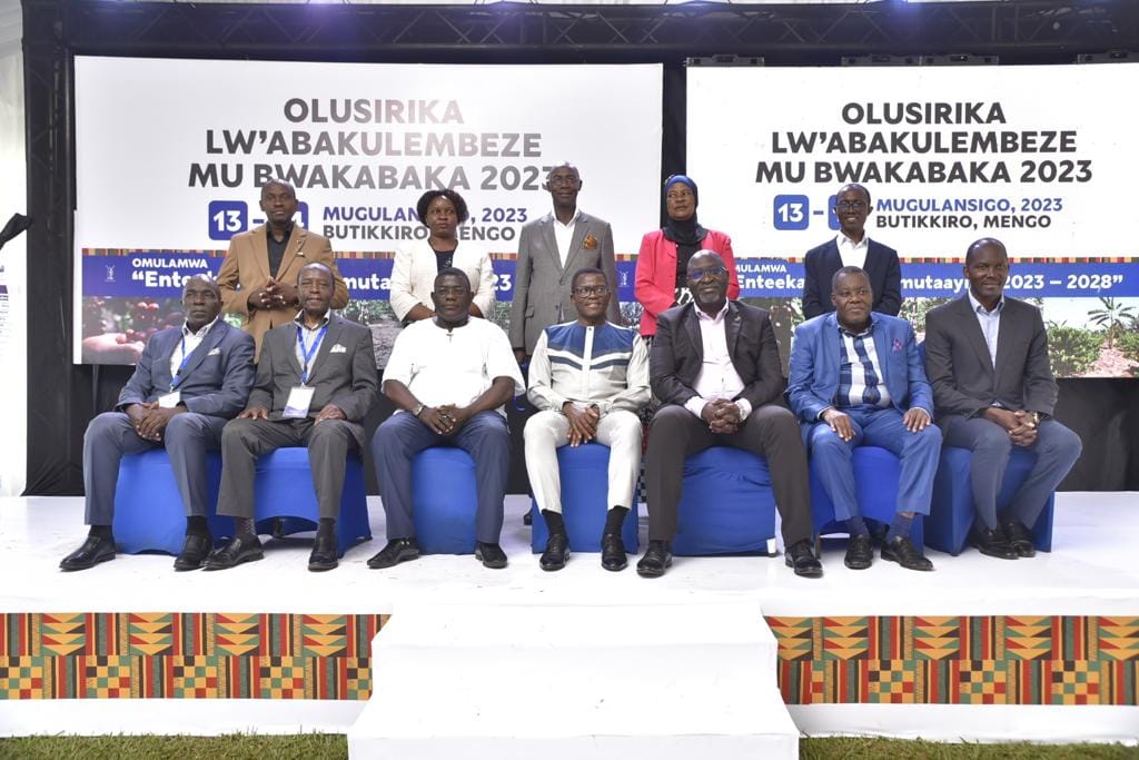 The Katikkiro with his ministers in a group photo Image
