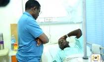 Katikkiro visits Kabaka’s guard, Afande Orech Francis, at Medipal hospital in Kololo